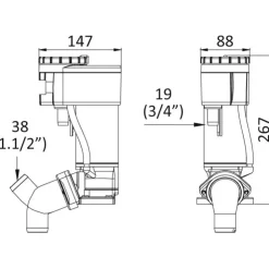 Hot Osculati Kit conversion WC 12 V universel