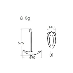 Hot Osculati Kit mouillage 8 Kg