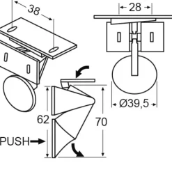 Online Osculati Loquet poussoir pour porte