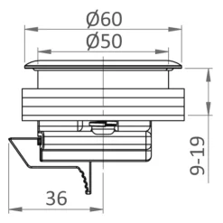 Osculati Lève-plancher PUSH LOCK Eclipse
