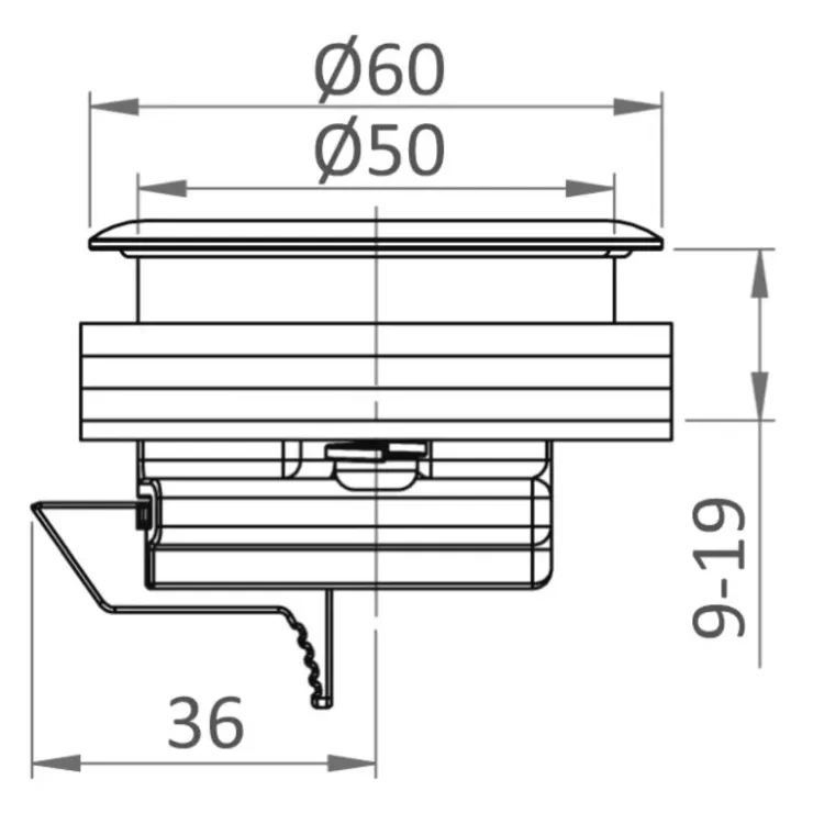 Osculati Lève-plancher PUSH LOCK Eclipse