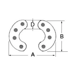 Sale Osculati Manillon à riveter inox pour chaîne calibrée