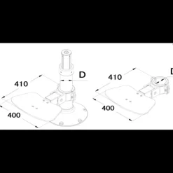 Outlet Osculati Marchepied pliant colonne de siège ø 87 mm