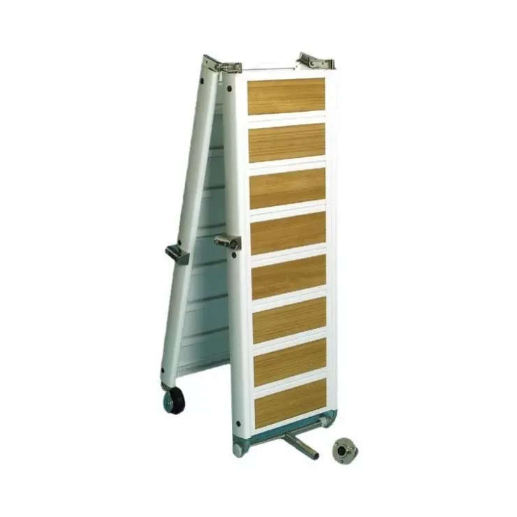 Osculati Passerelle pliante Aluminium vernis blanc et Iroko