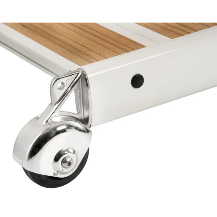 Osculati Passerelle pliante Aluminium vernis blanc et Iroko