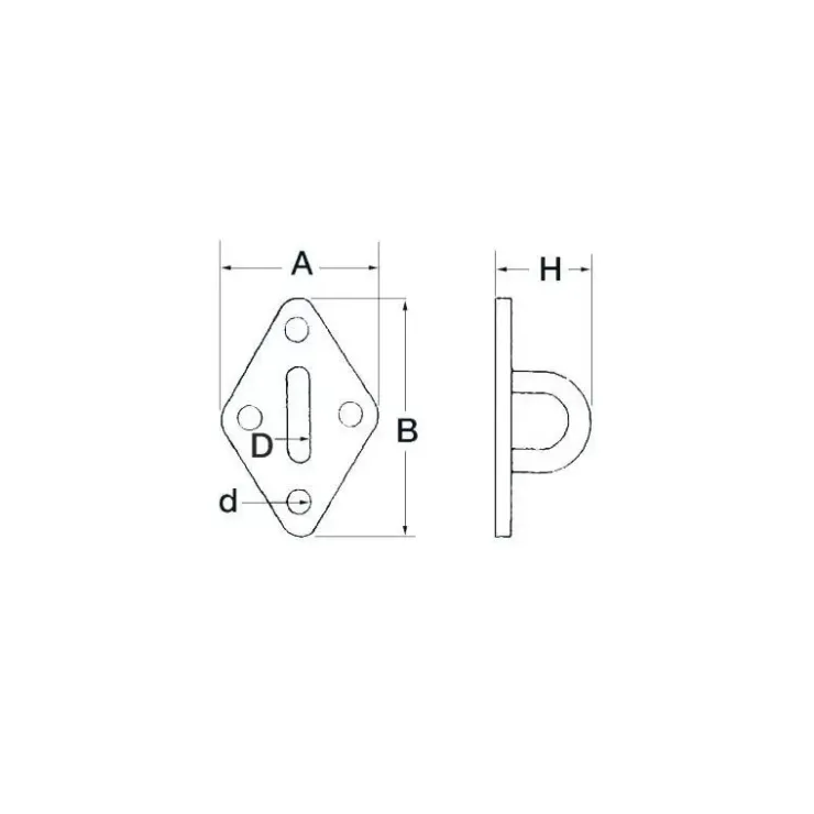 Online Osculati Pontet 4 points inox
