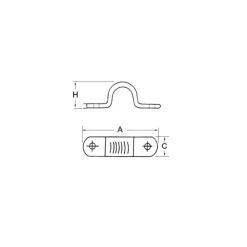 Clearance Osculati Pontet plat inox