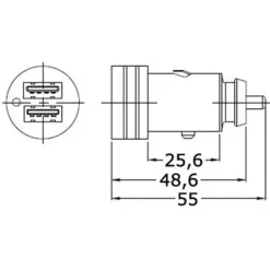 New Osculati Prise 12/24V USB-A double