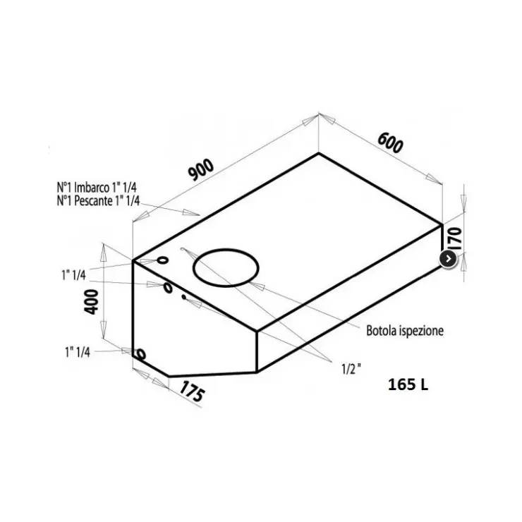 Osculati Réservoir 165 à 600 L