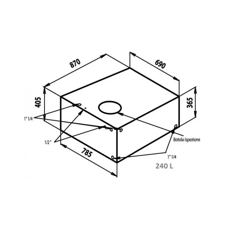 Osculati Réservoir 165 à 600 L