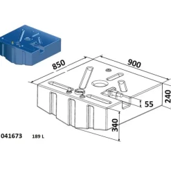 Osculati Réservoir Essence fond de cale