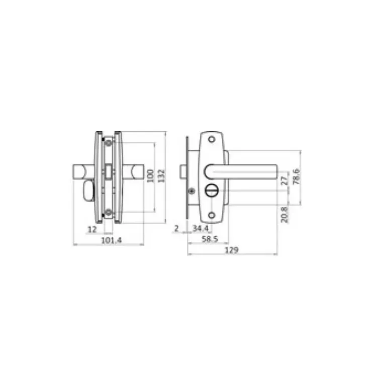 Best Osculati Serrure de porte intérieure 129 x 132 mm