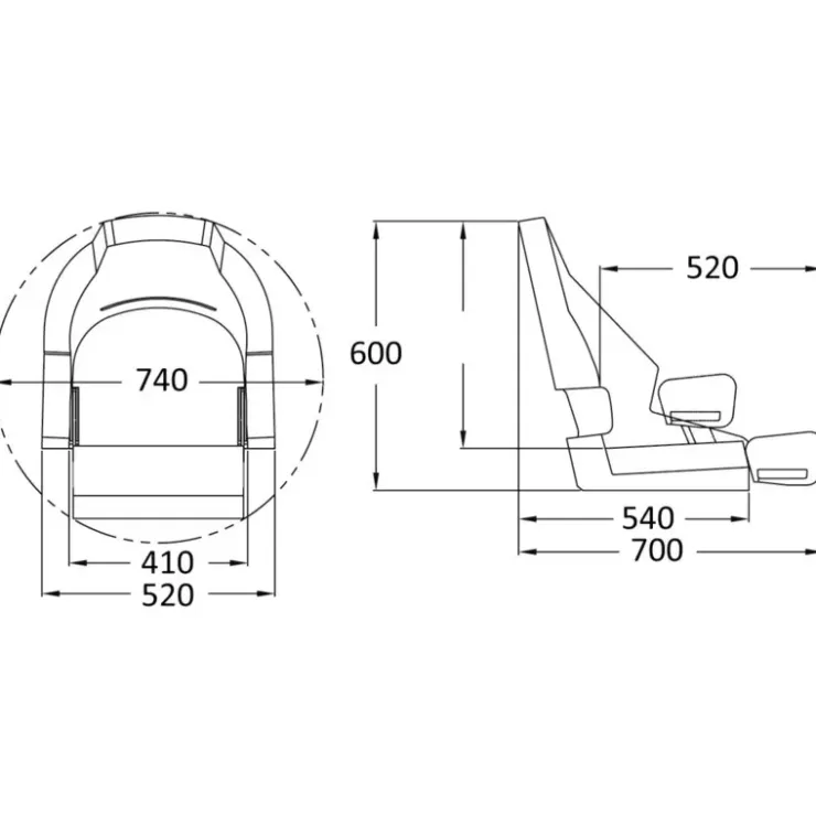 Clearance Osculati Siège assis/debout avec flip up RM52 | Bleu foncé