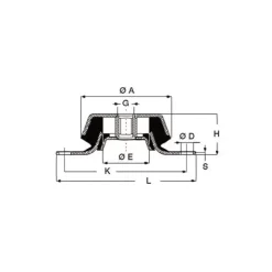Hot Osculati Silent bloc acier zingué