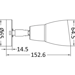 Hot Osculati Spot LED + USB-C 152 mm