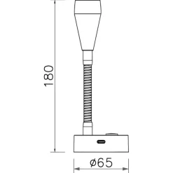 Sale Osculati Spot LED Articulé + USB-C 180 mm