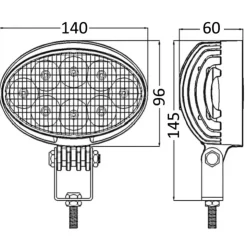 Clearance Osculati Spot led HD 40W base inox