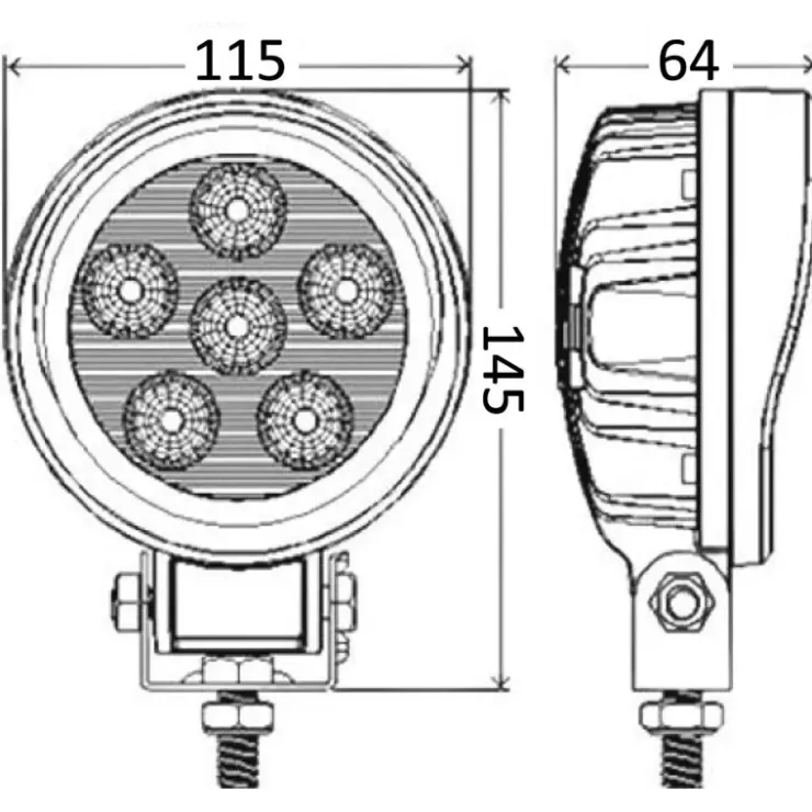 Best Osculati Spot led HD 18W base inox