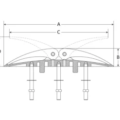 Sale Osculati Taquet pliant Wing