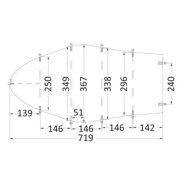 Best Osculati Taud pour bateau à console