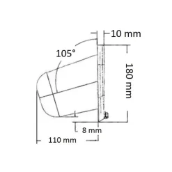 Clearance Osculati Trappe avec coffre 47 x 18 cm