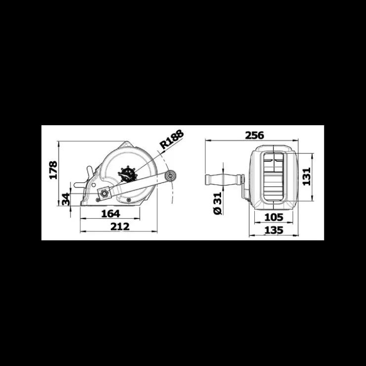 Outlet Osculati Treuil 540 Kg caréné