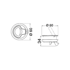 Discount Osculati Verrou flush nylon avec serrure blanc ou noir