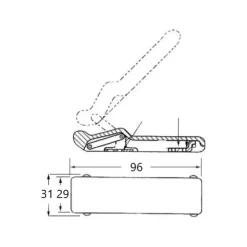 Hot Osculati Verrou sauterelle anti-vibration caoutchouc