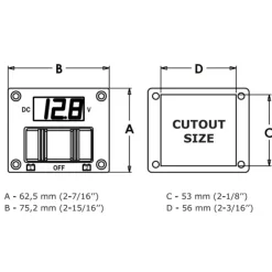 Sale Osculati Voltmètre numérique | IP65