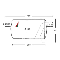 Clearance PALBY Marine PALBY Thor pot d’échappement 28 à 50CV
