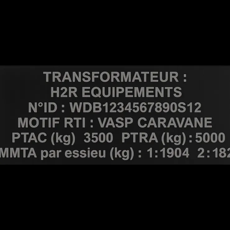Discount H2R Plaque de transformation VASP | Acrylique