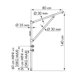 Best Plastimo Mât de charge pliant