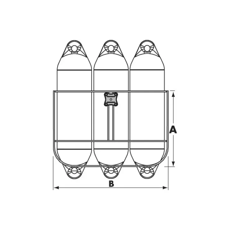 Discount Plastimo Support 3 pare-battages classique