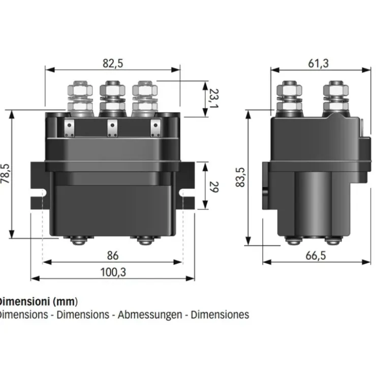 New Quick Relais T6315-12 V 2500 W | 3 pôles