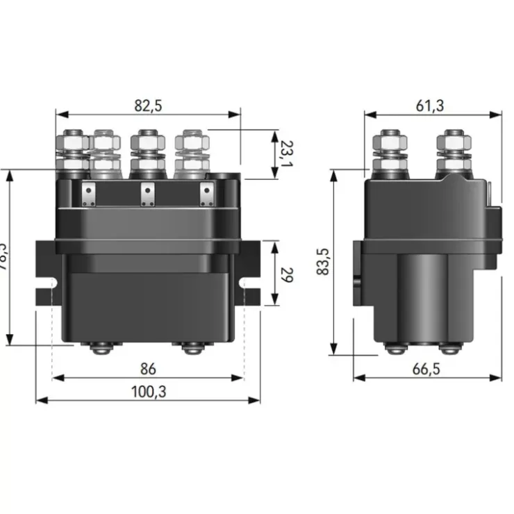 Hot Quick Relais T6415-12 V 2500 W | 4 pôles