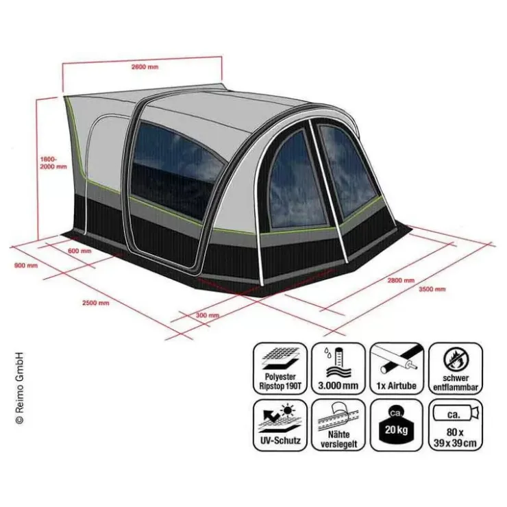 Outlet Reimo Tent Technology REIMO Chambre Tour Van Air