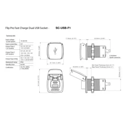 Discount Scanstrut Flip Pro Prise USB-A et USB-C étanche