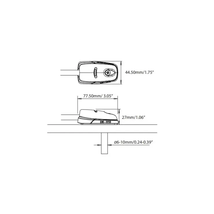 Clearance Scanstrut Passe-câble gris DS-H10