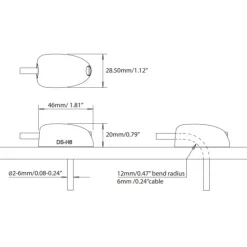 Best Scanstrut Passe-câble noir étanche DS-H6-BLK