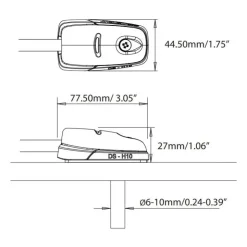 New Scanstrut Passe-câble noir DS-H10-BLK