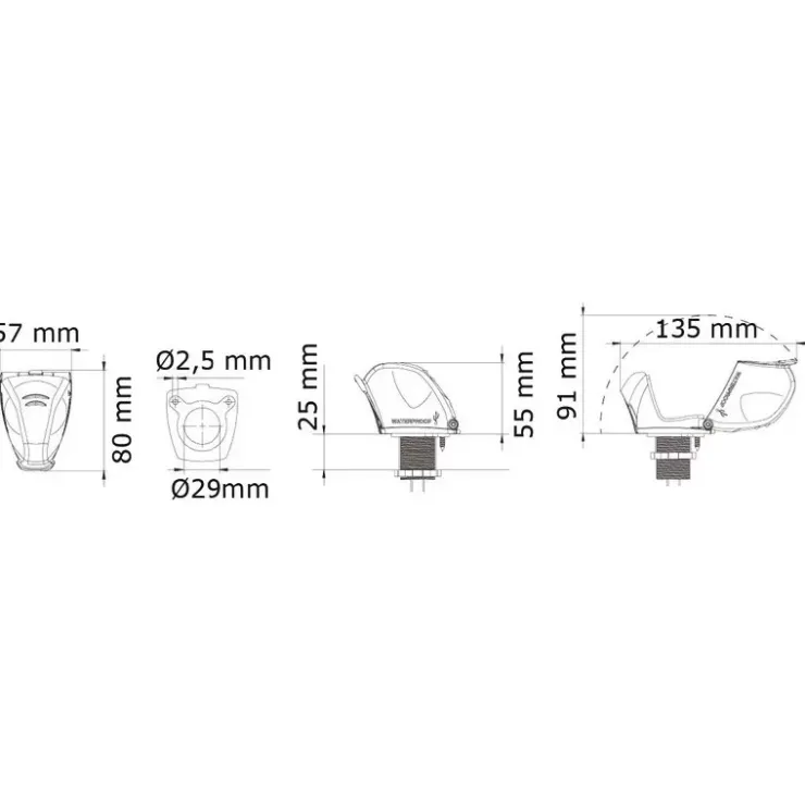 Discount Scanstrut Prise double USB étanche