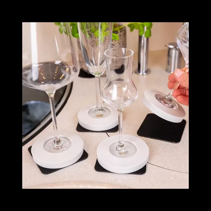 Clearance SILWY Coque magnétique pour verre à pied