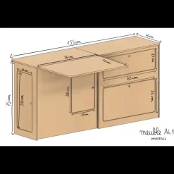 Outlet Simple Vans Meuble latéral XL avec table | Trafic 3