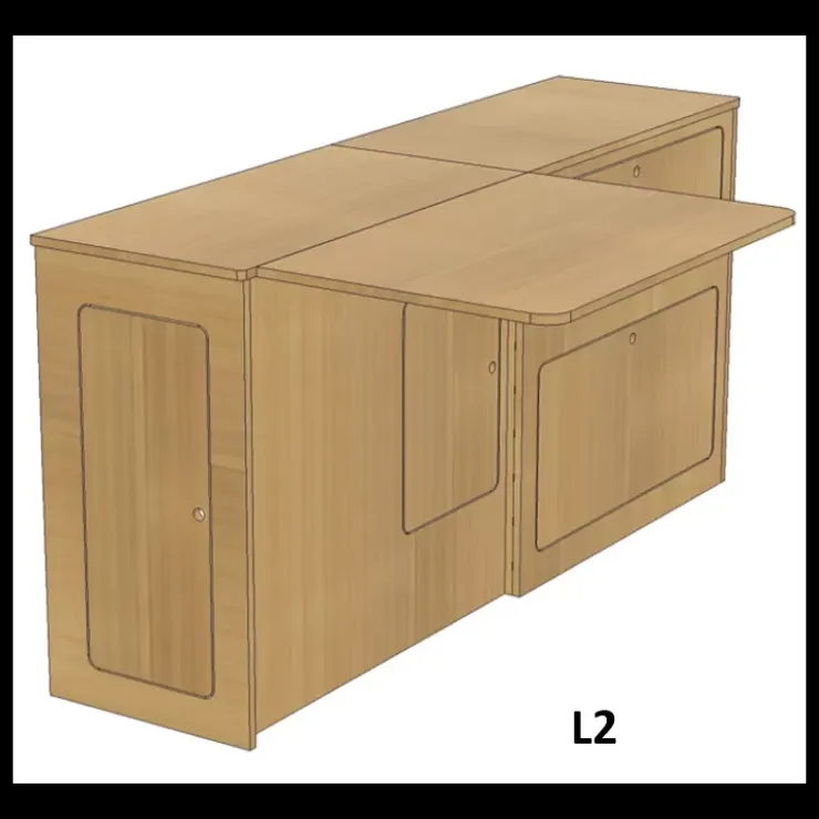 Best Simple Vans Meuble latéral + table | Trafic 3