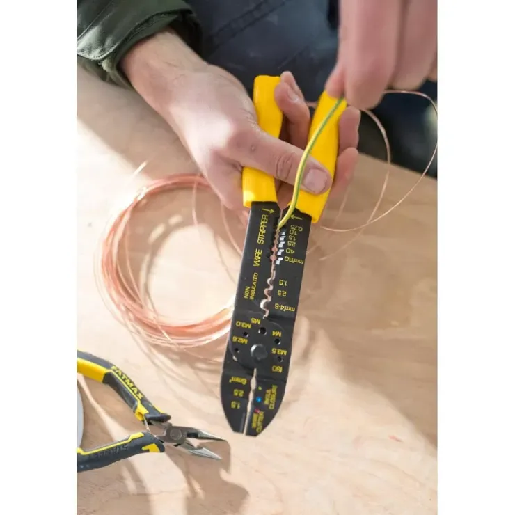 Discount STANLEY Pince à sertir et à dénuder 220 mm