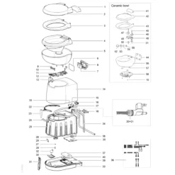 Sale Thetford Pièces détachées pour WC C250S / C250CS