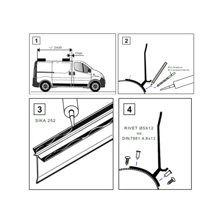 Discount Thule Kit installation store série 4 & 5 | R Trafic 2 et 3