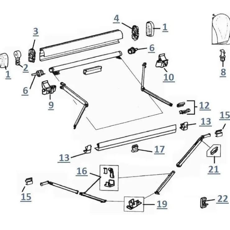 Discount Thule Pièces détachées Omnistor V10 / Tristor 1