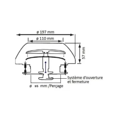 Outlet TMC Marine TMC Aérateur rond passif Inox