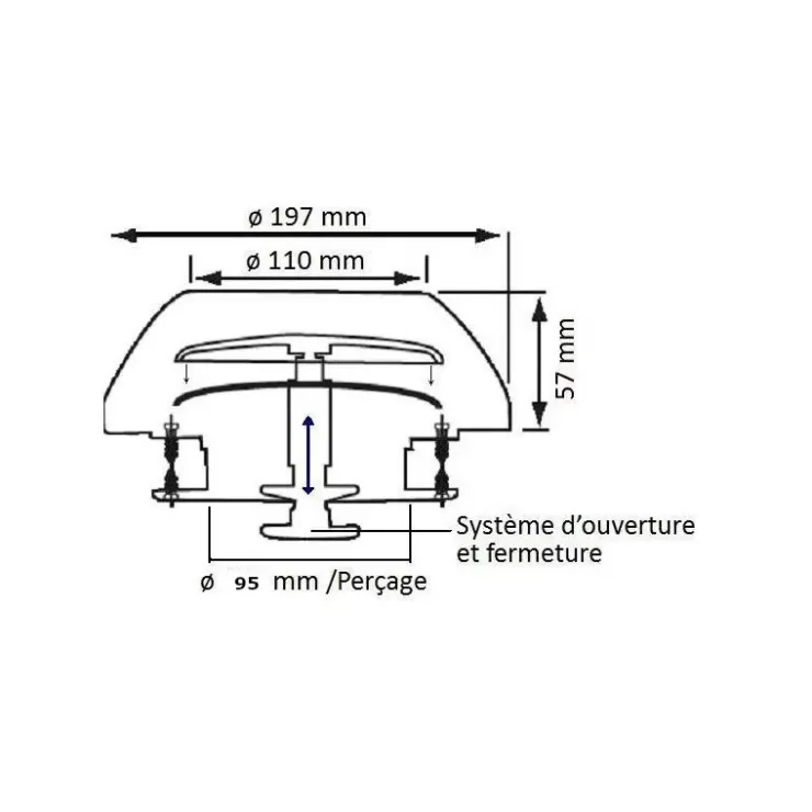 Outlet TMC Marine TMC Aérateur rond passif Inox